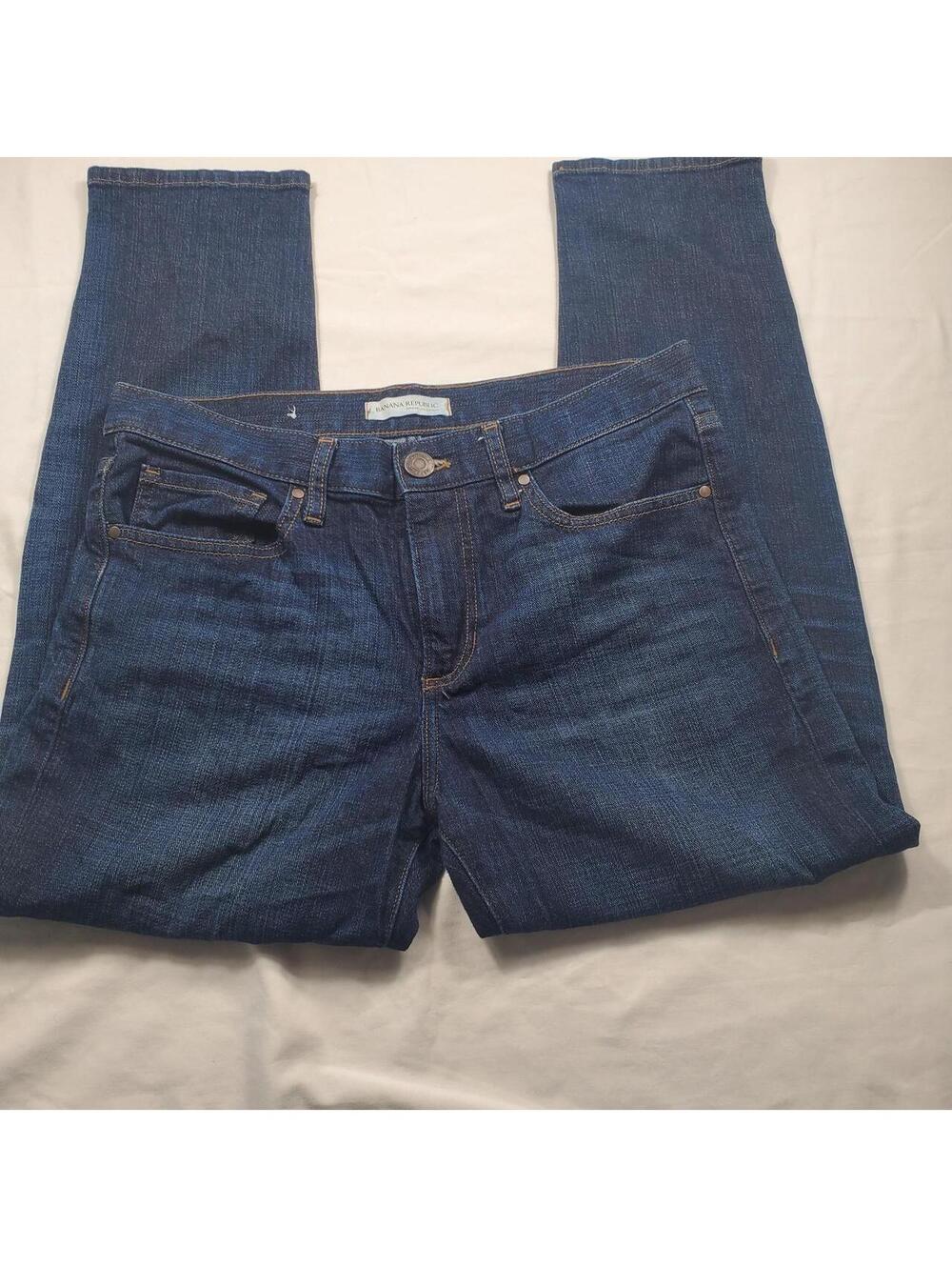 Banana Republic Women's Navy Pocket Button Zip Jeans sz 28s